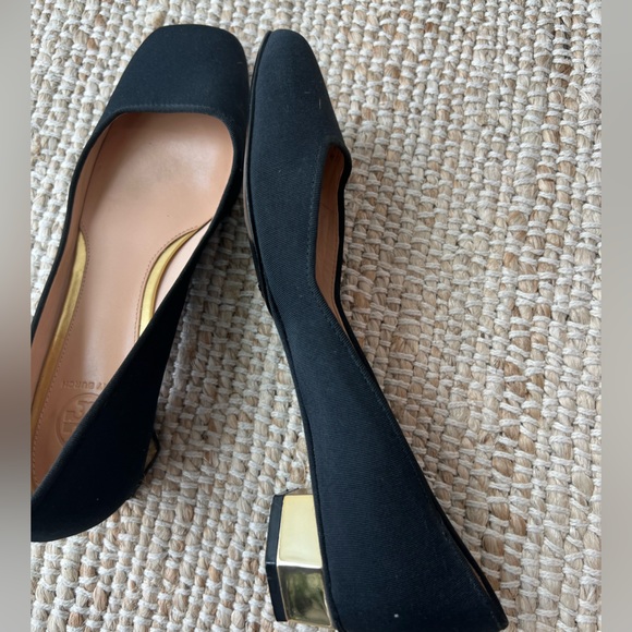 TORY BURCH | Square Toe Block Heels with Dust Bag | Size 7.5 - Picture 5 of 15